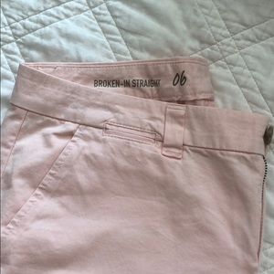 Gap straight legged pink khakis
